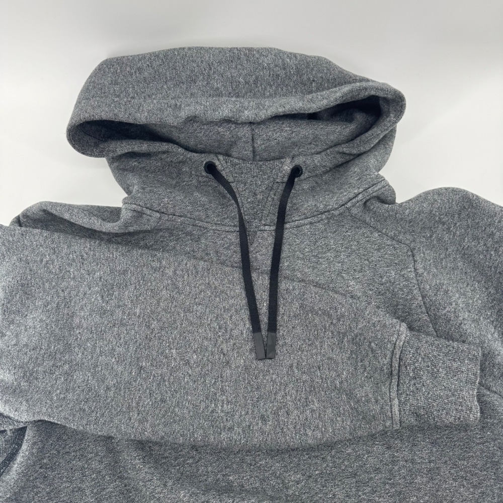 Lululemon Scuba Pullover Hoodie Heathered Grey Cotton Blend Size 6 Activewear